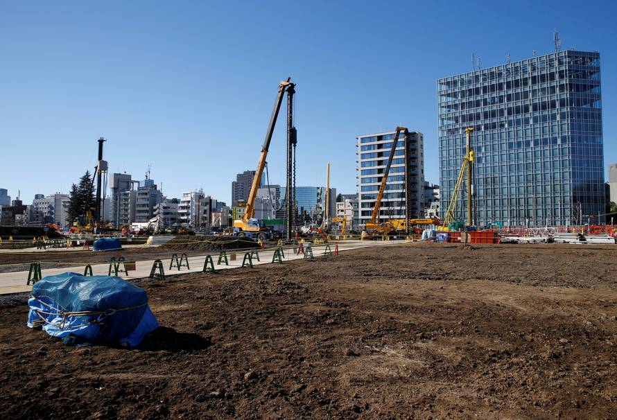 A site for the new Olympic Stadium for the 2020 Summer Olympic Games is pictured after its groundbreaking ceremony in Tokyo