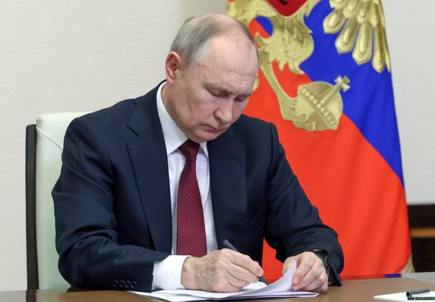 Russian President Putin chairs a meeting on rare earth metals outside Moscow