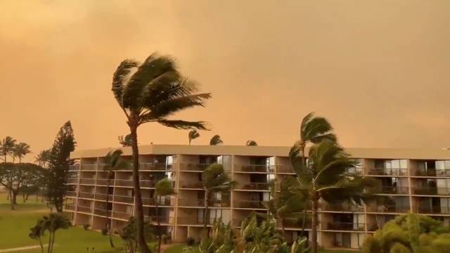 The weather is seen after wildfires in Maui