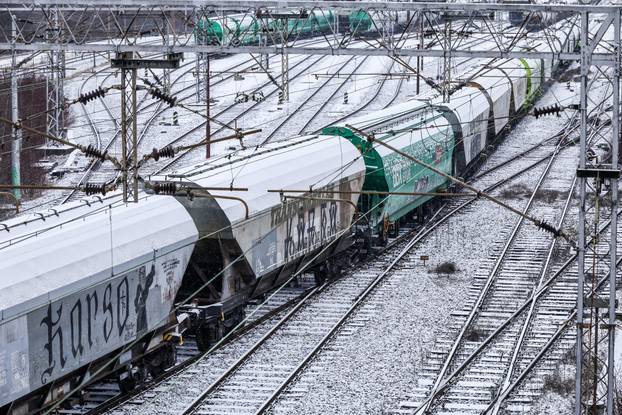 Zagreb: Glavni kolodvor pod snijegom