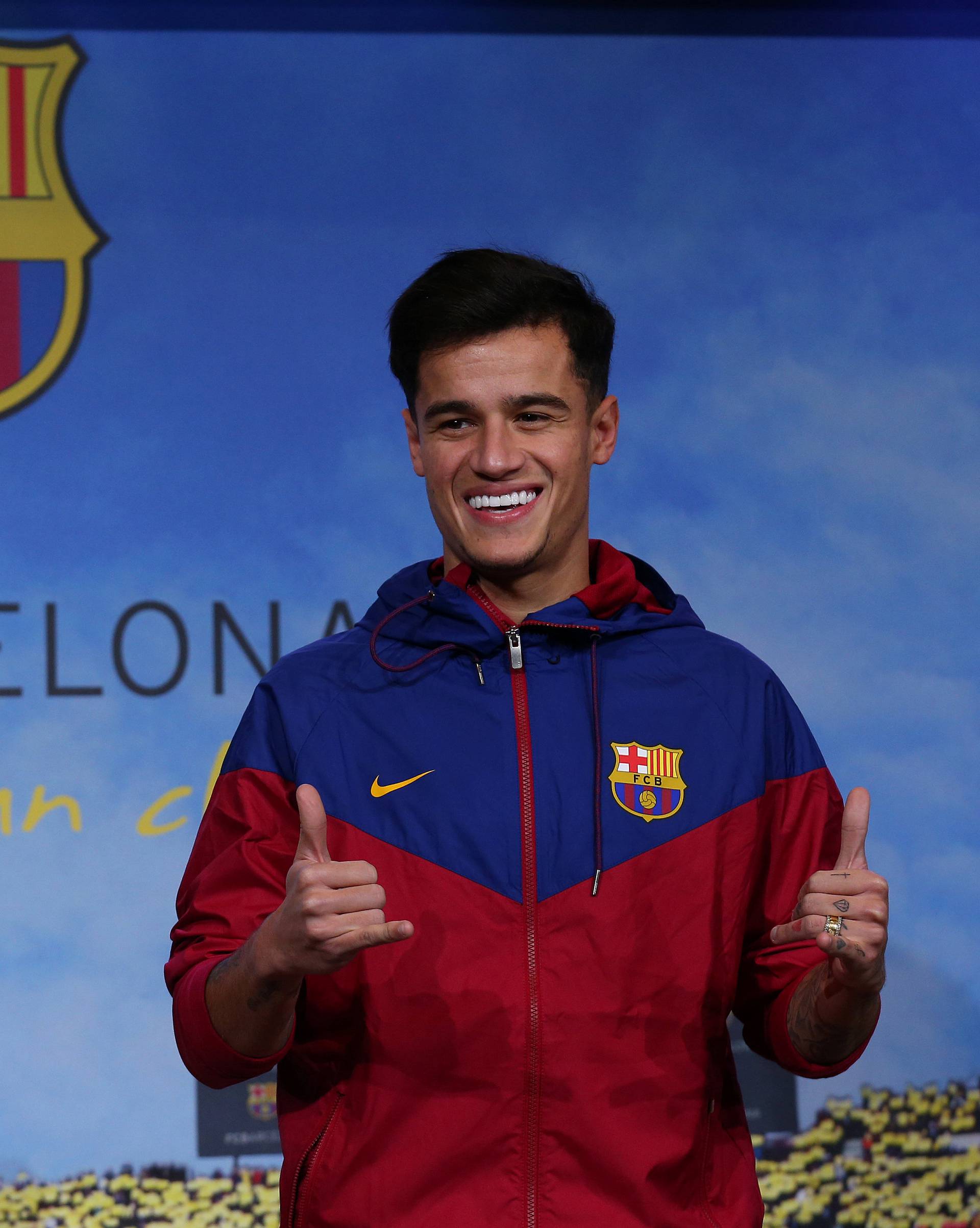 FC Barcelona present new signing Philippe Coutinho