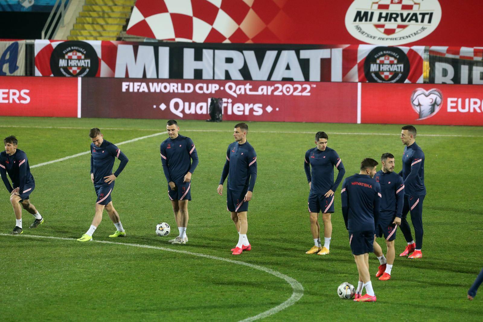 Rijeka: Trening nogometne reprezentacije na Rujevici uoči utakmice s Ciprom