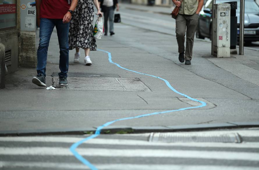 Zagreb: Nova vizura središta grada, plava traka proteže se Ilicom od Britanskog do glavnog gradskog Trga