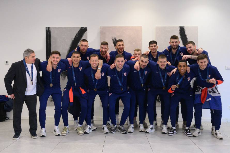 Velika Gorica: Doček hrvatske futsalske reprezentacije koja je osvojila brončanu medalju u Ljubljani