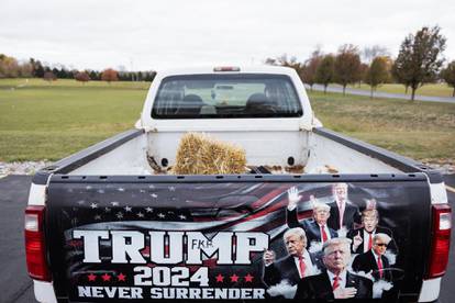 FOTO Evo kako izgledaju izbori u Americi: Gužve, bizarne lutke Trumpa, a 'glasuju' i mačke