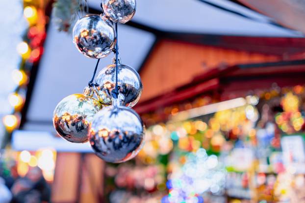 Christmas Decoration at Night Christmas Market Charlottenburg Palace Berlin