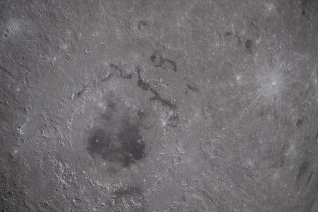 The NASA Artemis II crew photograph the moon