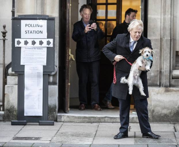 Boris Johnson votes in the election