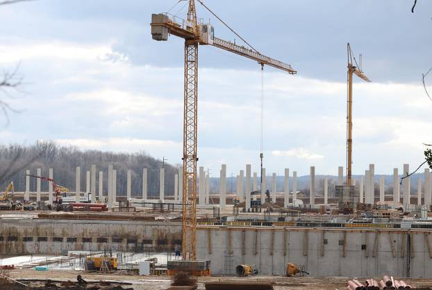 FOTO Radovi kod Rimca na novom kampusu: Dizalice, bageri rade punom parom