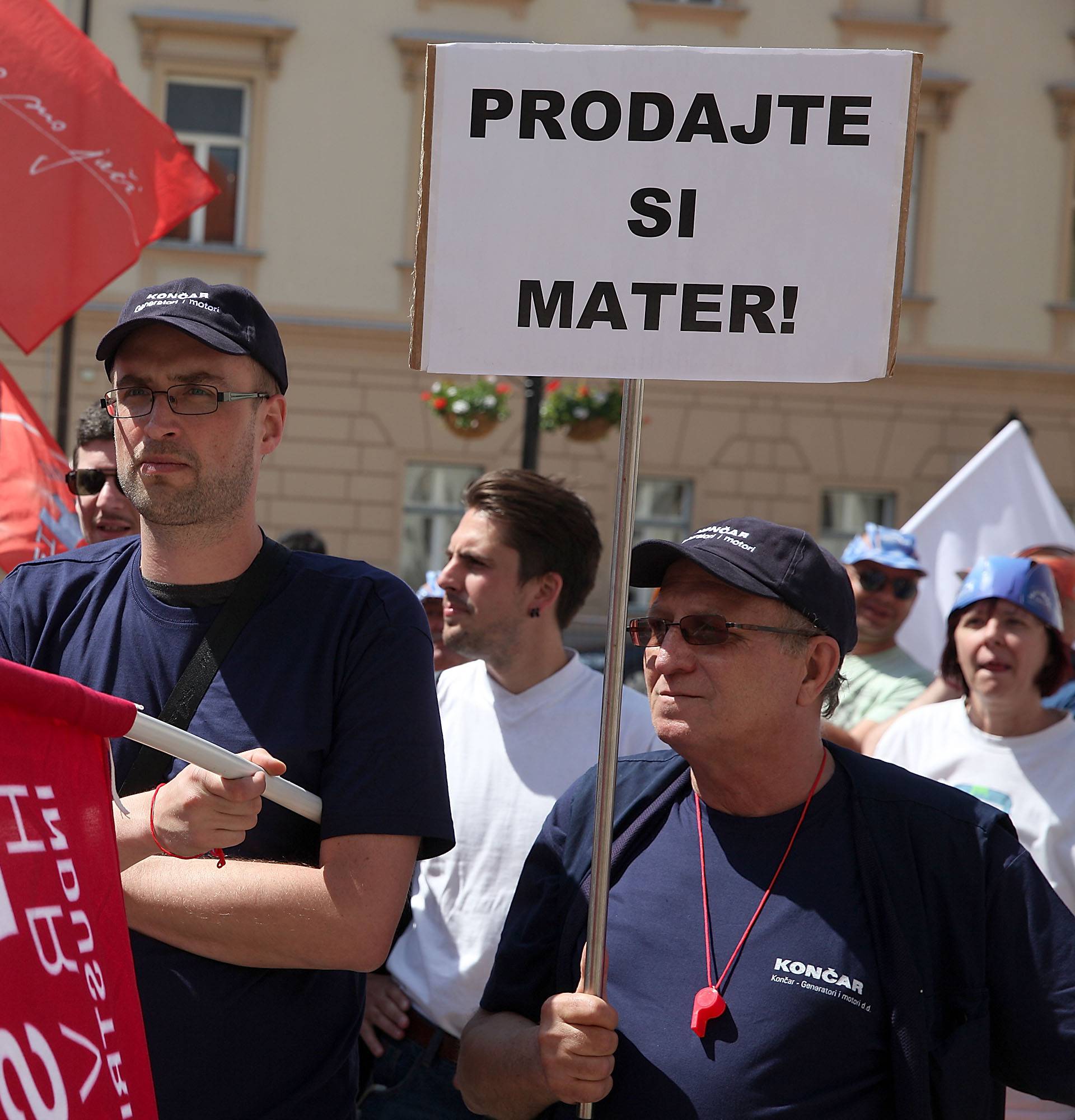 Prosvjed protiv privatizacije Končara pod svaku cijenu