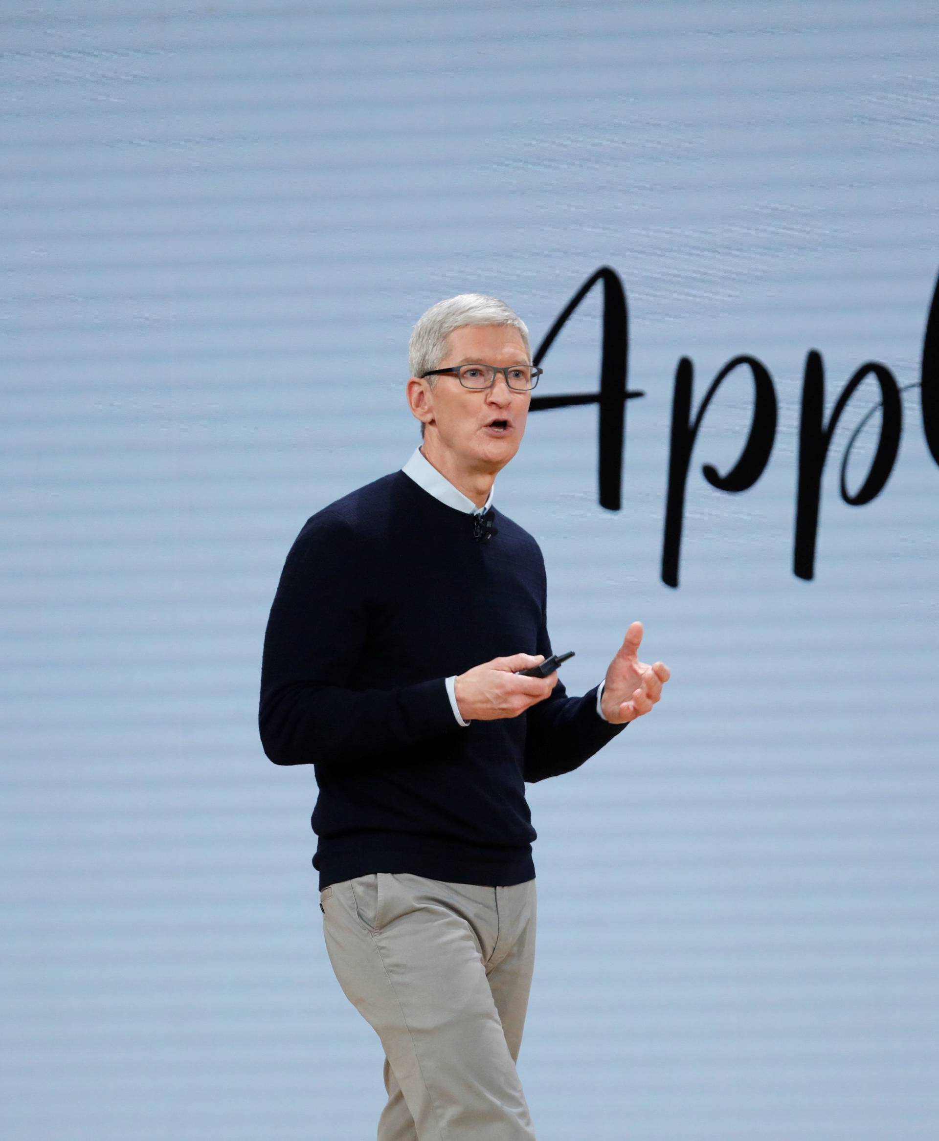 Cook, CEO of Apple Inc., takes part in an educational focused event in Chicago