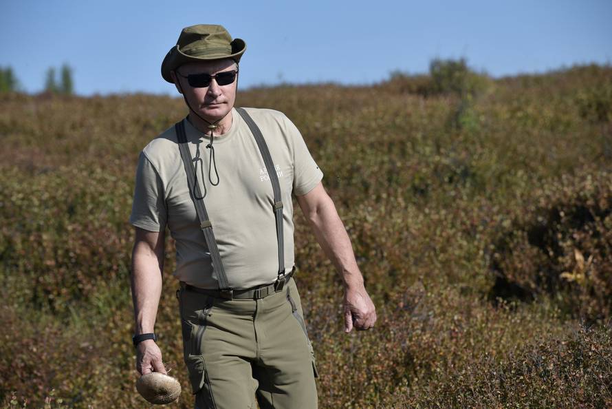 Russia's President Putin is seen during his vacation in the Republic of Tyva
