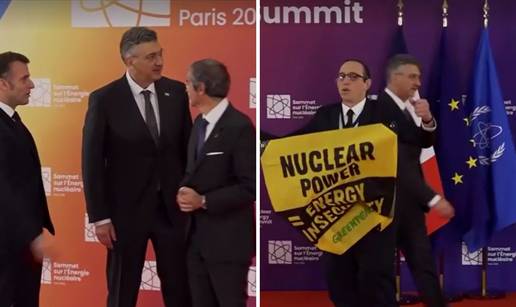 VIDEO Prosvjednici prekinuli summit u Parizu: Pogledajte reakciju Plenkovi&cacute;a, zaobilazi ih