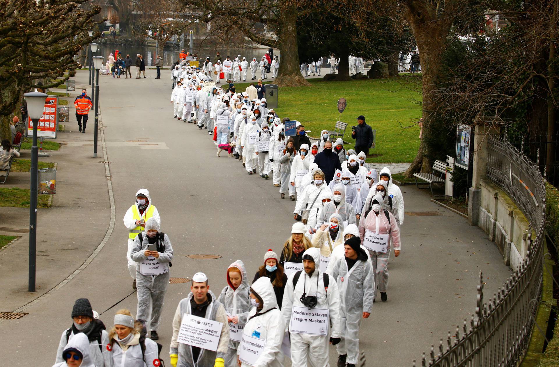 Protest amid COVID-19 pandemic in Zug