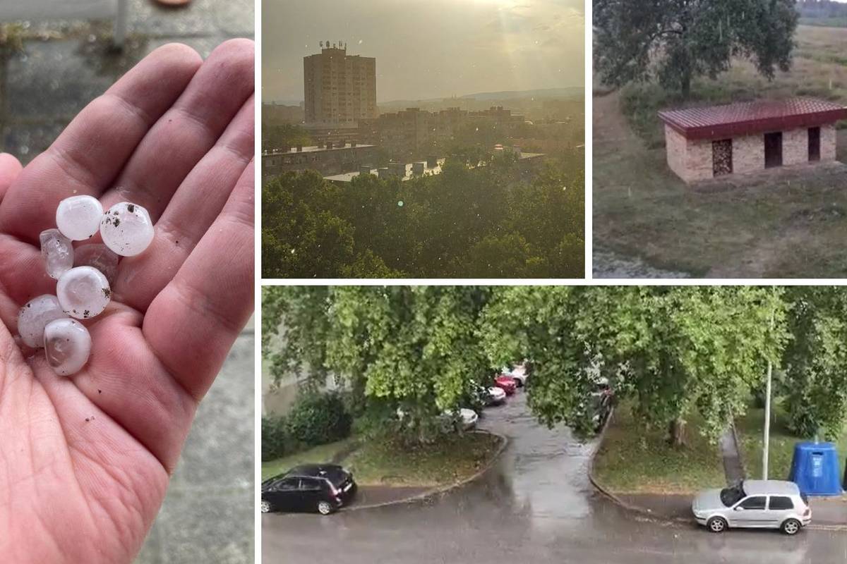VIDEO Grmljavinsko nevrijeme u unutrašnjosti, tuča padala i u Zagrebu: 'Svi su počeli bježati'