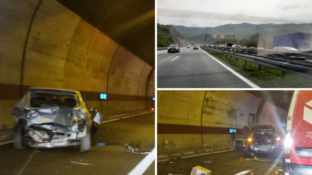 Nesreća u tunelu Sveti Rok: Dvoje ljudi prevezli u bolnicu, prekinuli promet u smjeru mora