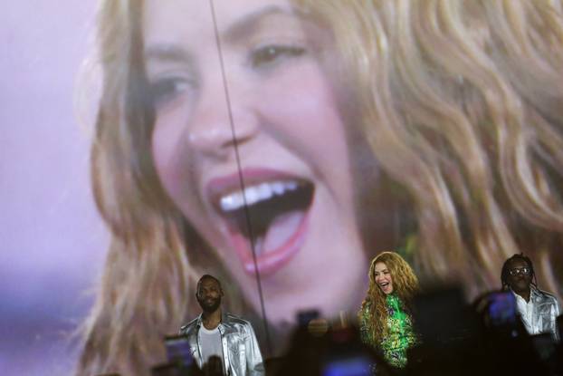 Shakira holds open concert at Copacabana beach in Rio de Janeiro