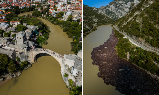 FOTO Evo kako izgleda Neretva: Smeđom rijekom pluta smeće