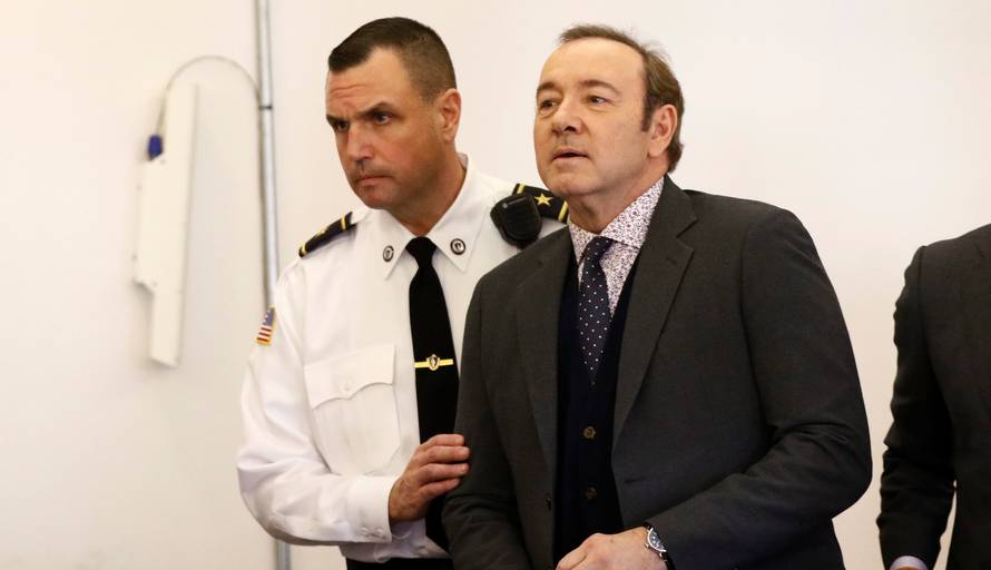 Actor Kevin Spacey is arraigned on a sexual assault charge at Nantucket District Court in Nantucket