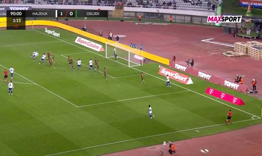 VIDEO Pogledajte Krovinovićev milimetarski precizan udarac i Šeginu potvrdu slavlja Hajduka