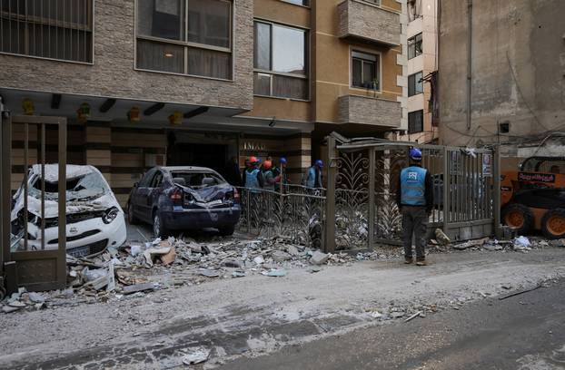 Aftermath of an Israeli strike, in central Beirut