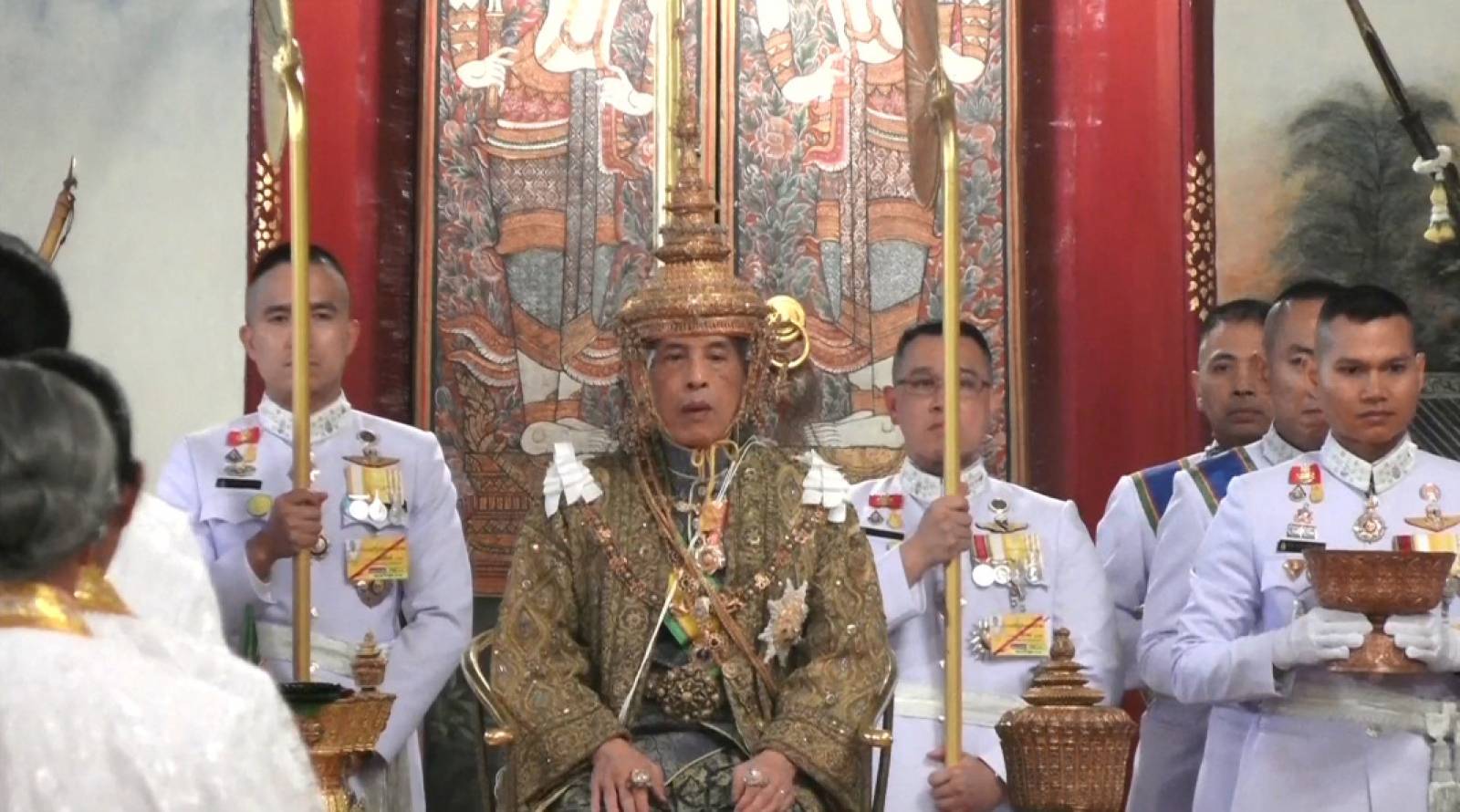 Thailand's King Maha Vajiralongkorn is crowned during his coronation in Bangkok