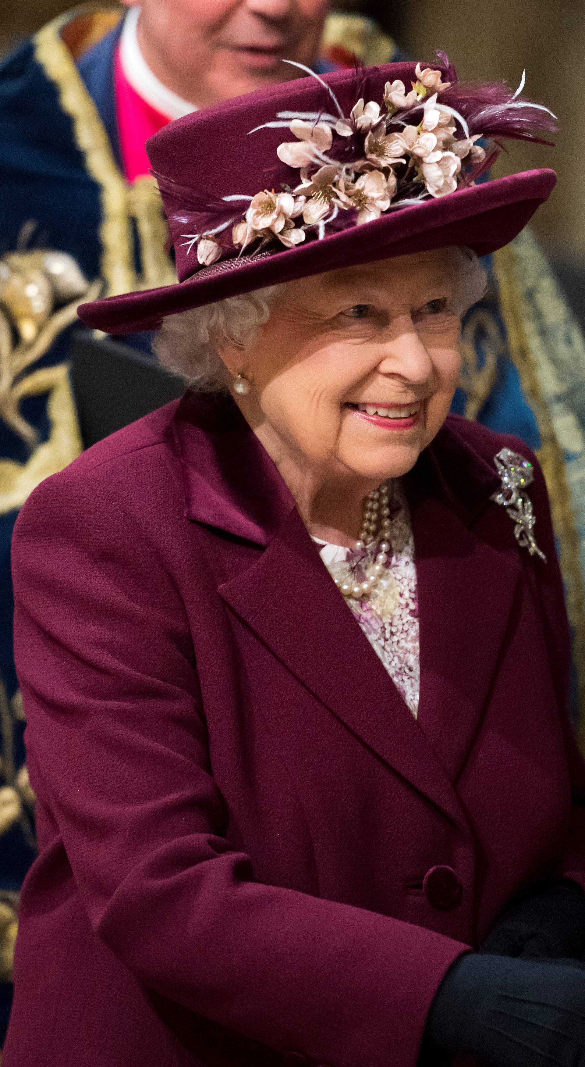 Britain's Queen Elizabeth attends the Commonwealth Service at Westminster Abbey in London