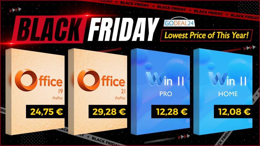 Black Friday 2025 rasprodaja: Windows 11 za 12,28€ i MS Office 2021 za samo 29,28€