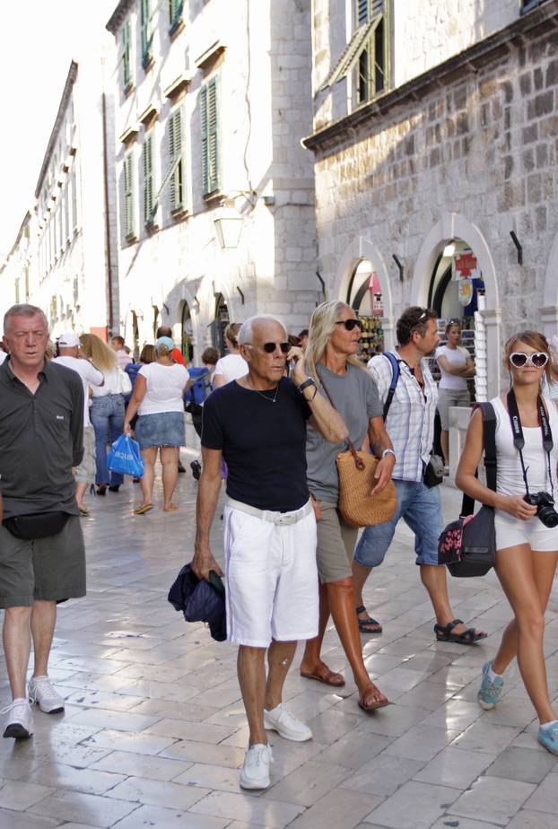 ARHIVA - 2009. Dubrovnik: Giorgio Armani uživao je u šetnji Stradunom