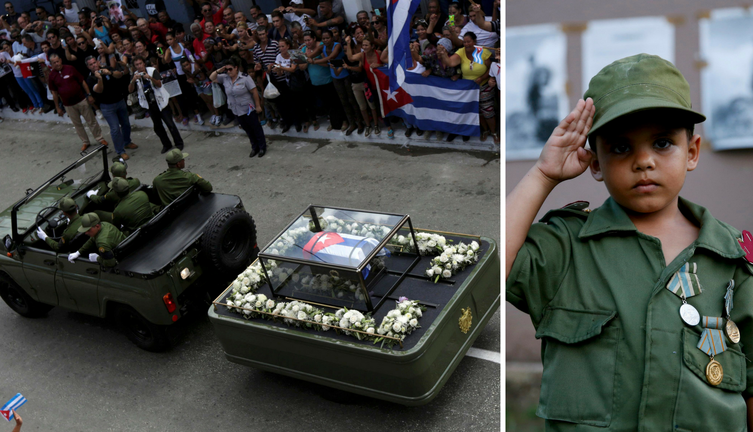 Oproštaj: Urnu s Castrovim pepelom vozili su kroz gradove