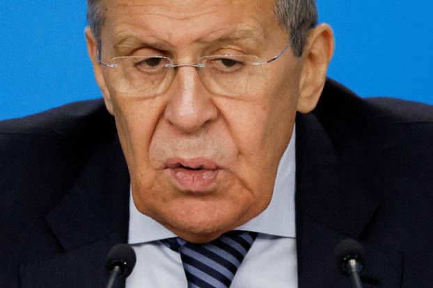 Russian Foreign Minister Lavrov holds a news conference, in Moscow