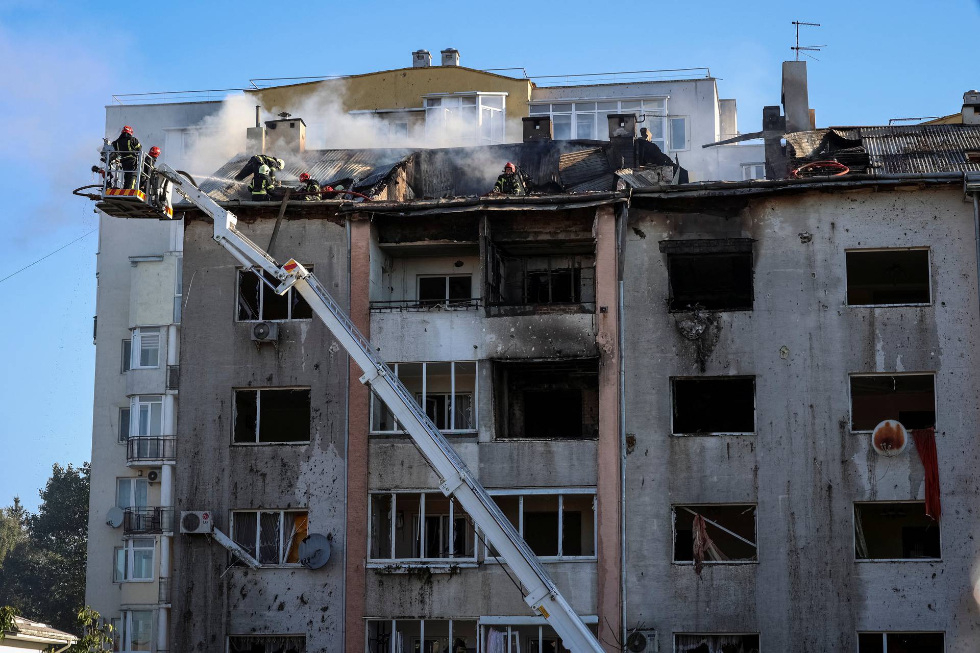 Aftermath of a Russian missile attack in Lviv