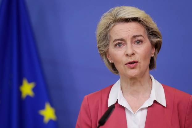 EU Commission President von der Leyen delivers a statement on EU