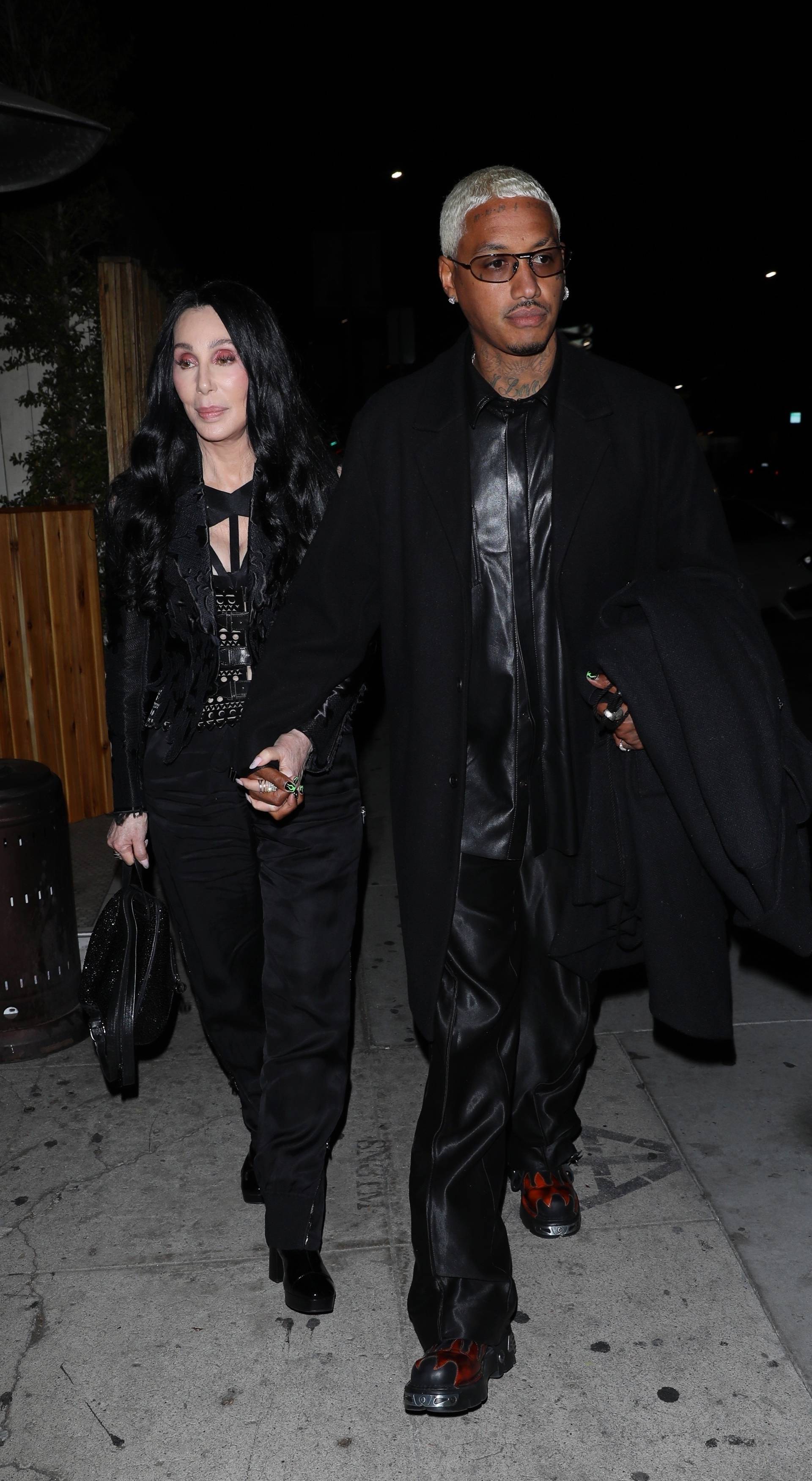 New Couple Alert?! Cher and Alexander Edwards exit the Nice Guy in WeHo