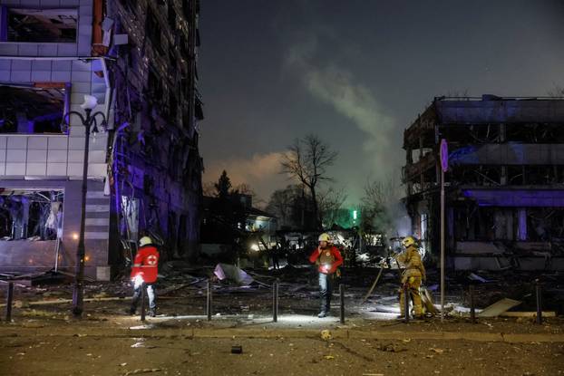 Aftermath of a Russian missile attack in Kyiv