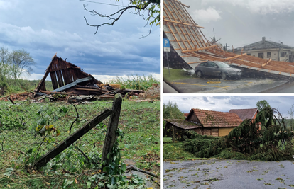 Oluja 'poharala' četiri županije: Mnoge kuće su bez krovova, a neka manja mjesta i bez struje