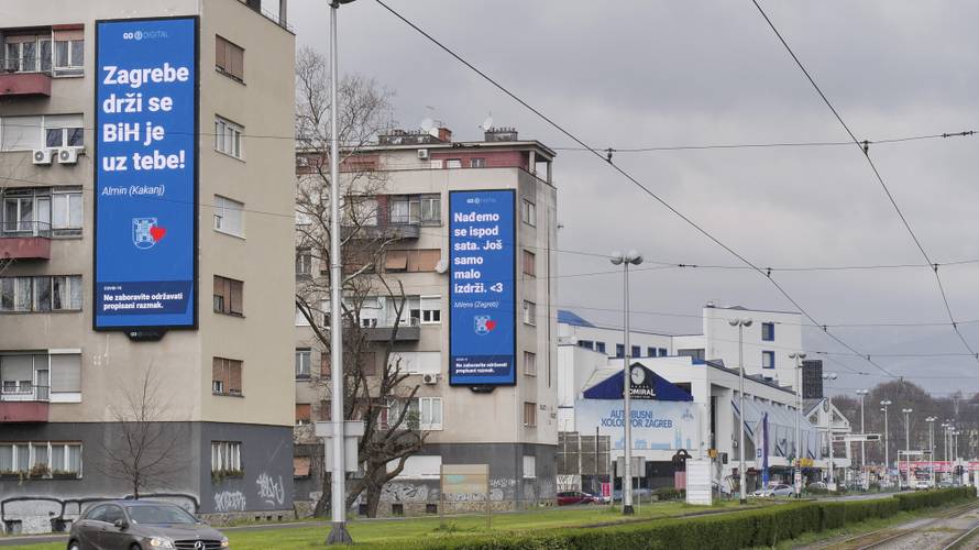 Pošalji poruku i podrži Zagreb, bit će objavljene po gradu
