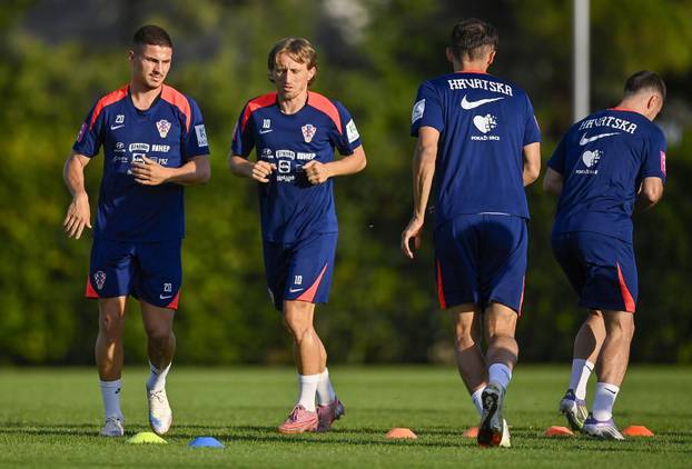 Zagreb: Trening nogometaša hrvatske nogometne reprezetacije