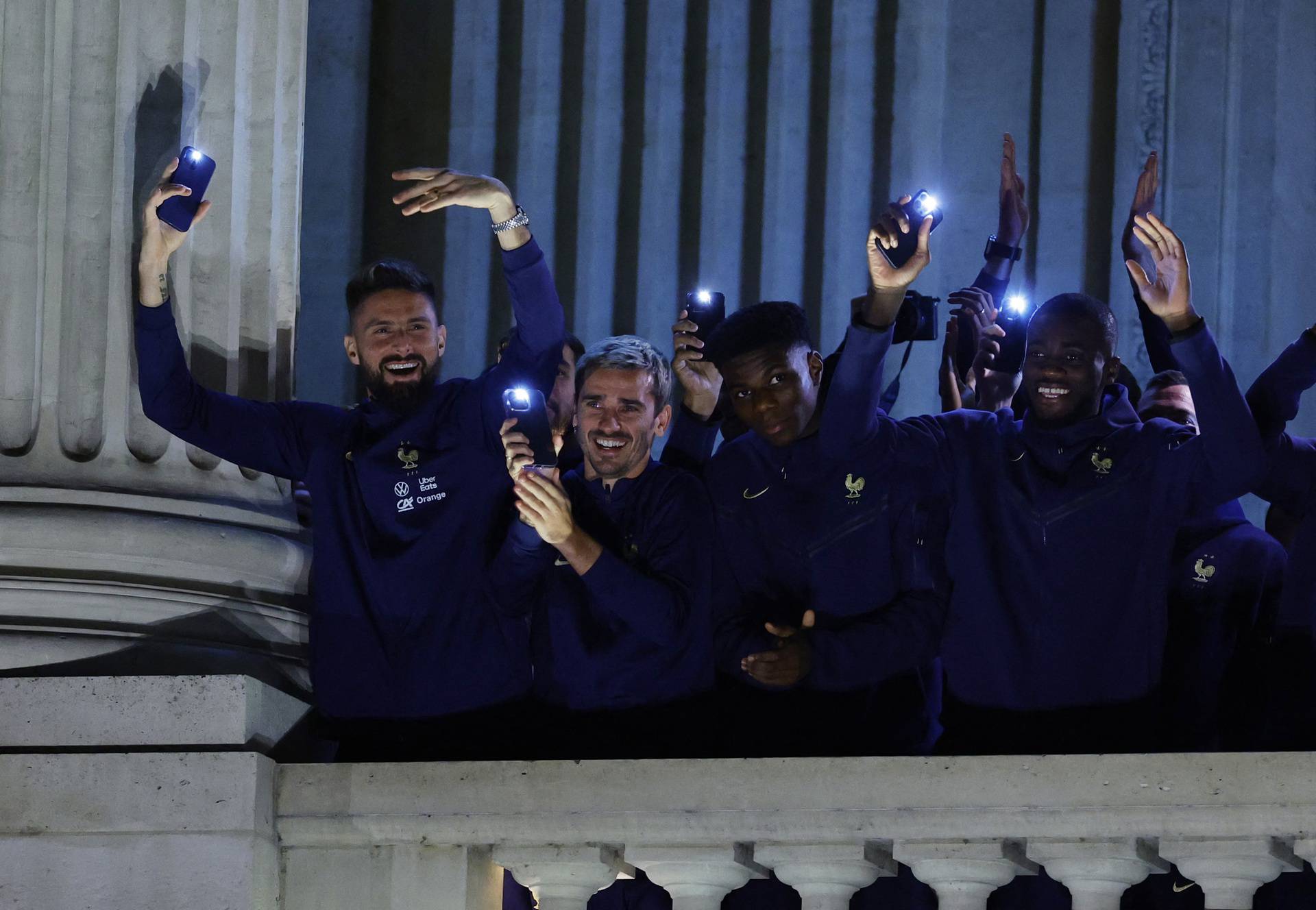 France team at Hotel Crillon after losing in the World Cup Final against Argentina