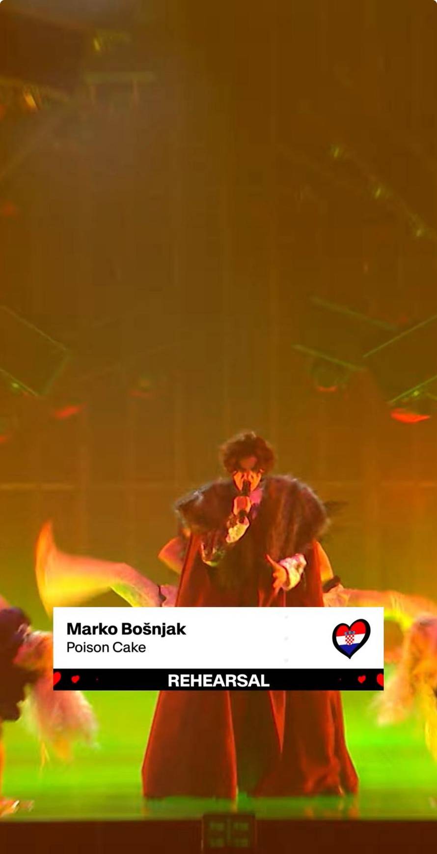 VIDEO Eurosong objavio isječak probe Marka Bošnjaka: Ovako će izgledati njegov nastup...