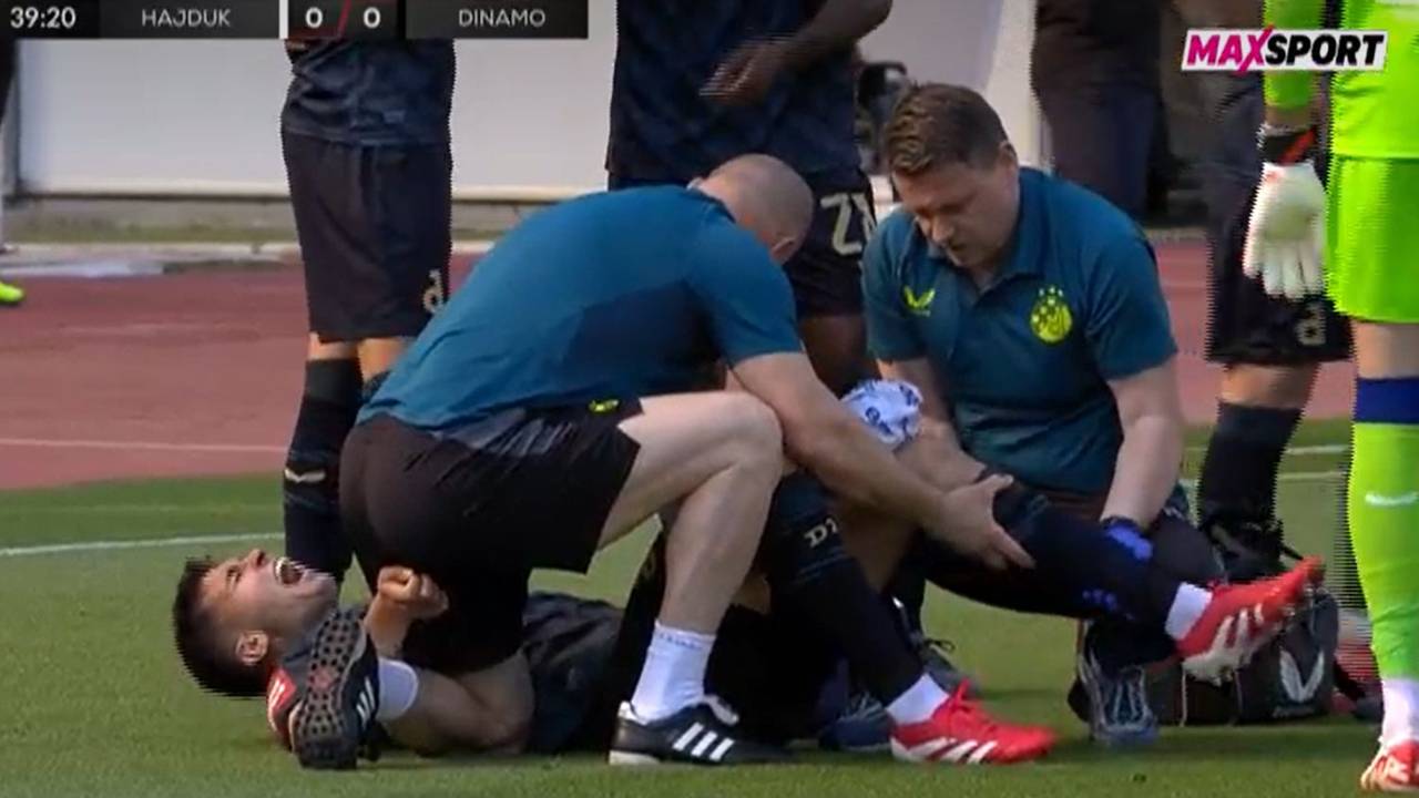 VIDEO Strašna ozljeda stopera Dinama: Torrentea iznijeli u suzama, završila mu je sezona?