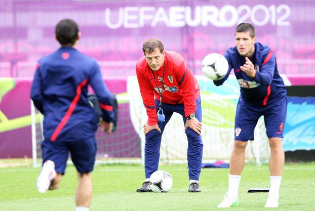 Warka: Trening hrvatske nogometne reprezentacije 