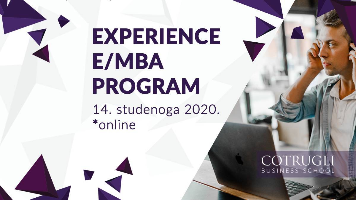 Rezervirajte svoje mjesto na Experience E/MBA - Rok za prijavu sve je bliže!
