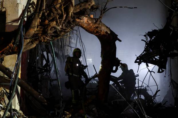 Aftermatch of a projectile impact in Tel Aviv