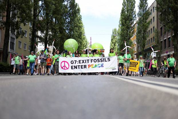 Protests ahead of G7 summit, in Munich