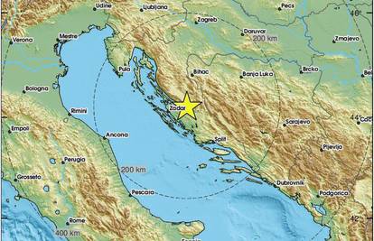 Potres od 3,3 Richtera u okolici Zadra: 'Udarilo je na sekundu, ali dobro je treslo.. Skočila sam'