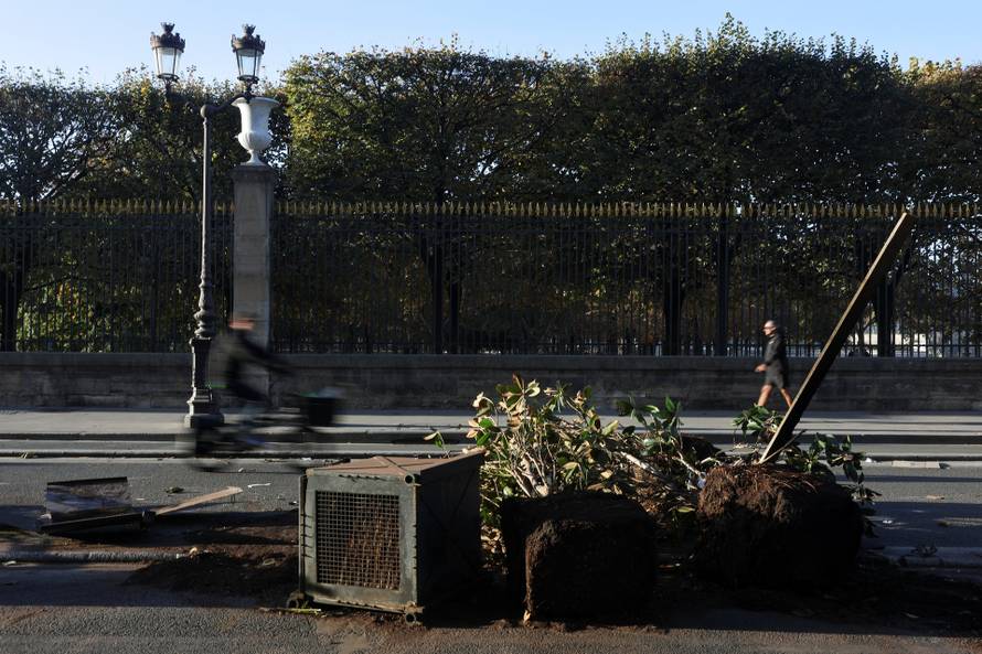 Aftermath of clashes during a national day of protests against the cost of living and rising fuel prices, in Paris