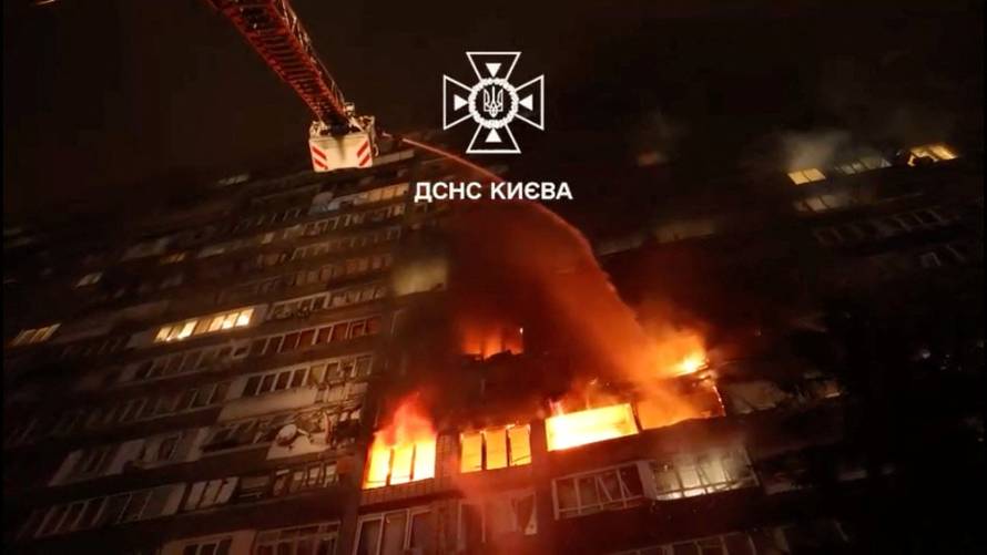 Aftermath of Russia's strikes in Kyiv