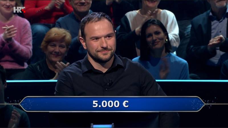'Tko želi biti milijunaš': Programer iz Splita osvojio 10.000 eura, zapeo na povijesti