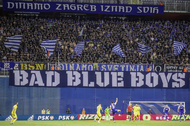 Atmosfera na stadionu Maksimir tijekom utakmice Dinama i Astane